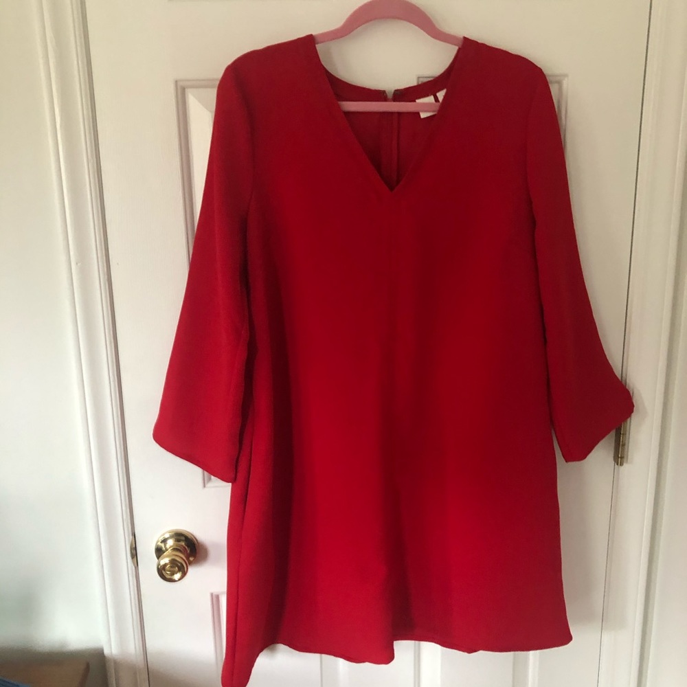 Red gap dress